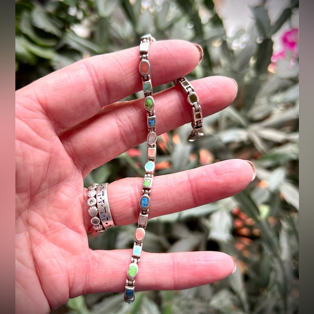 🌵Southwest style sterling tennis bracelet